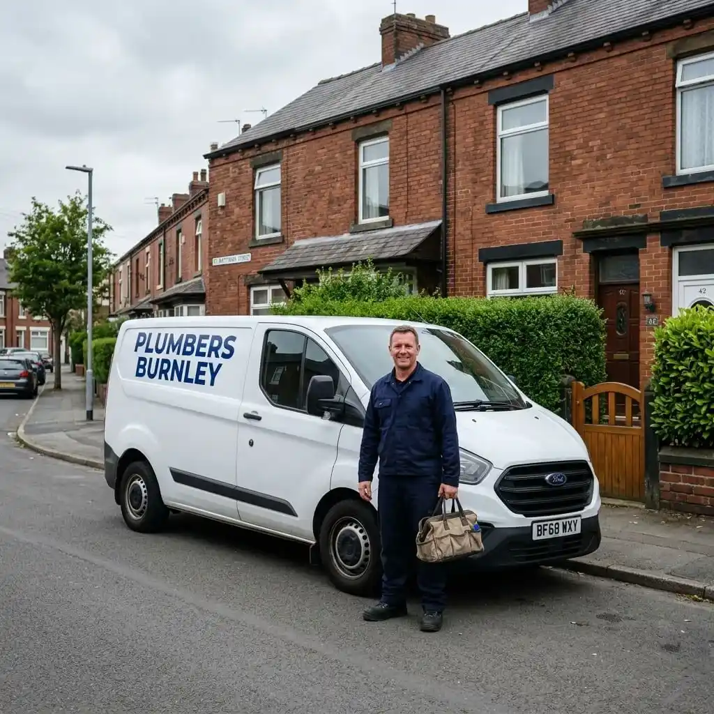 Local plumber in Burnley repairing sink pipe in a modern home